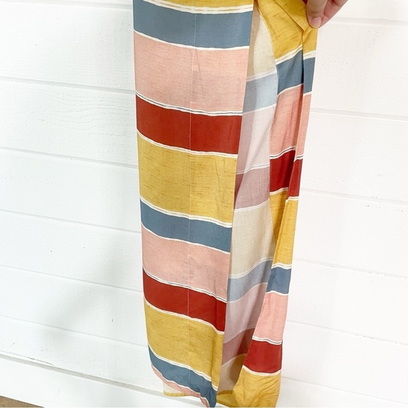 Vix by Paula Hermanny Guadalupe Milos Long Maxi Striped Multicolor Dress Medium - Picture 7 of 12